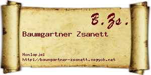 Baumgartner Zsanett névjegykártya